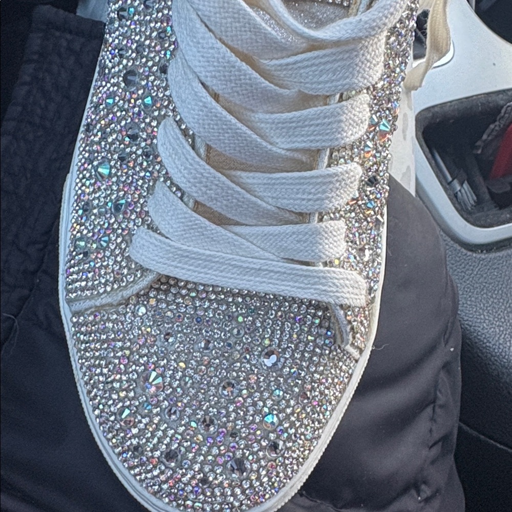 Betsey Johnson Glittering Silver Sneakers - Picture 4 of 4
